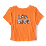 TEE-KNIT,CROPPED,ORANGE