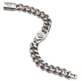 Harley-Davidson® Men's Bar & Shield Padlock Curb Chain Bracelet - Stainless Steel