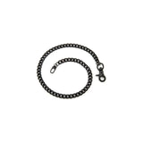 Stainless Steel Matte Black Wallet Chain - 28"