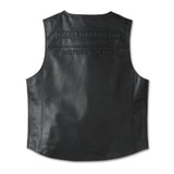 VEST-LEATHER,BLACK