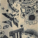 Harley-Davidson Baby Girls' Glitter B&S Mesh Tattoo Long Sleeve Creeper