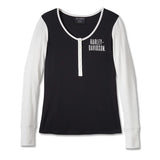 HARLEY-DAVIDSON® WOMEN'S BAR & SHIELD TIMELESS HENLEY // 96140-24VW