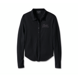 HARLEY-DAVIDSON® WOMEN'S BLISTERING LONG SLEEVE KNIT TOP // 96257-24VW