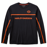 Harley-Davidson H-D TECH Vented Long Sleeve knit Crew - Black