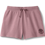 Harley-Davidson Women's Willie G Skull Bling Shorts - Nostalgia Rose