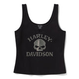 Harley-Davidson Women's Willie G Skull Bling Tank - Harley Black