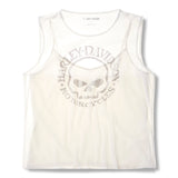 Harley-Davidson Women's Willie G Skull Bling Mesh Top - White