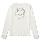 Harley-Davidson Women's Willie G Skull Bling Long Sleeve - Cloud Dancer