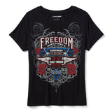 Harley-Davidson Women's Bling Highway Rider Short Sleeve V Neck