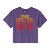 Harley-Davidson Women's H-D "Good Vibrations" Boxy Crop Tee
