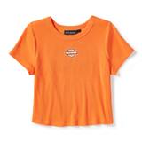 TEE-KNIT,CROPPED,ORANGE