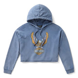 HOODIE-KNIT,CROPPED,BLUE