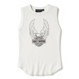 EVOLUTION RIBBED TANK-KNIT, OFF WHITE