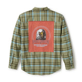 SHIRT- PATCH WOVEN, GREEN PLAID