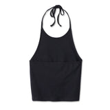 Women's Crimson Bird Cropped Halter Neck Tank // 96602-24VW