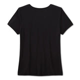 Harley-Davidson Women's Bling Dark Angel Short Sleeve Laced Front Tee - Harley Black