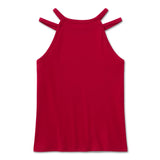 Harley-Davidson Women's Bling Spades Strappy High Neck Tank - Chili Pepper