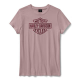 Harley-Davidson Women's H-D Standard Bar & Shield Tee - Dusty Mauve