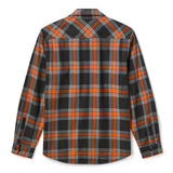Harley-Davidson Men's H-D Standard Long Sleeve Plaid Shirt - Orange/Black