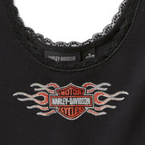 Harley-Davidson Women's Blink Flames Tank - Black