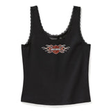 Harley-Davidson Women's Blink Flames Tank - Black