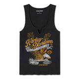 Harley-Davidson Women's Bling Live to Ride Notch Neck Tank