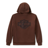 Harley-Davidson Men's Plaid Lined Zip Hoodie - Coffee