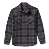 Harley-Davidson Racer Font Yarn Dyed Plaid Shirt - Plaid - Asphalt