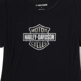 Harley-Davidson Women's Beveled Bar & Shield Bling Top - Harley Black