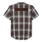 Harley-Davidson Men's Block Font Yarn Dyed Plaid Shirt - Plaid