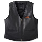 VEST-LEATHER,BLACK