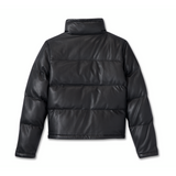 HARLEY-DAVIDSON® WOMEN'S BLACKED OUT LEATHER PUFFER // 97012-24VW