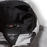 Haley-Davidson Men's H-D® Trenton Deflector 2.0 Hooded Riding Fleece - Colorblock - Billiard Grey & Harley Black