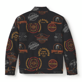 JACKET-WOVEN,BLACK PRINT