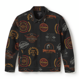 JACKET-WOVEN,BLACK PRINT