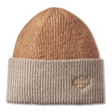 Harley-Davidson Women's Open Bar & Shield Winter Beanie Cashew