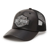 Harley-Davidson Women's Bling Bar & Shield Leather Trucker Cap