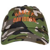 Harley-Davidson Toddler Boys' Camo Print Adjustable Twill Baseball Cap, Green