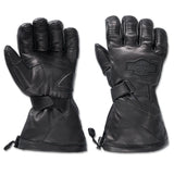 GLOVES-F/F,GAUNTLET,WTRPROF,LTHR,BLACK