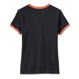 Harley-Davidson Women's Iconic V-Neck Shoulder Stripe Tee