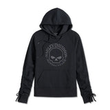 Harley-Davidson Women's Willie G Skull Tie Sleeve Hoodie