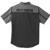 Harley-Davidson Men's Coolcore Bar & Shield Shirt - Colorblocked - GREY