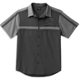 Harley-Davidson Men's Coolcore Bar & Shield Shirt - Colorblocked - GREY