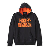 Harley-Davidson Men's Bar Font Zip-Up Hoodie