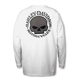 Harley-Davidson Willie G Skull Long Sleeve Tee - White