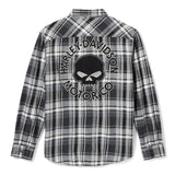 Harley-Davidson Men's Willie G Skull Plaid Long Sleeve Shirt
