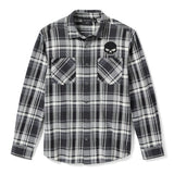 Harley-Davidson Men's Willie G Skull Plaid Long Sleeve Shirt