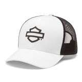 Harley-Davidson Logo Colourblock Adjustable Trucker Cap - Cloud Dancer
