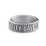 Harley-Davidson Men's H-D Raised Logo Band Ring