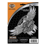 HARLEY-DAVIDSON® EMBOSSED CHROME EAGLE DECAL // CP26018